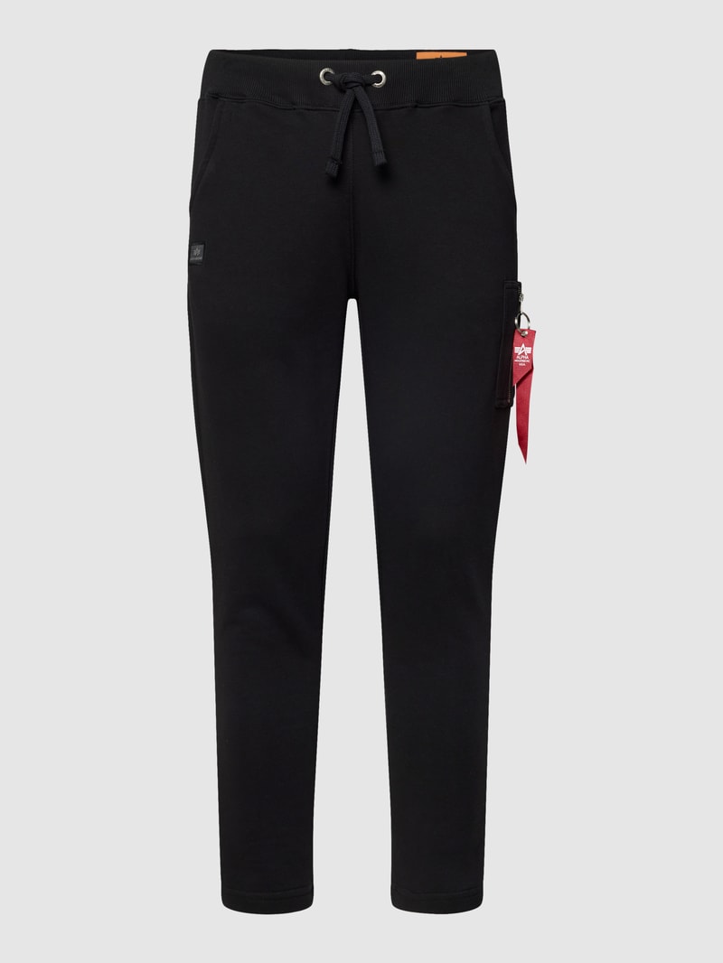 Sweatpants mit Label-Applikation Modell 'X-FIT' in schwarz