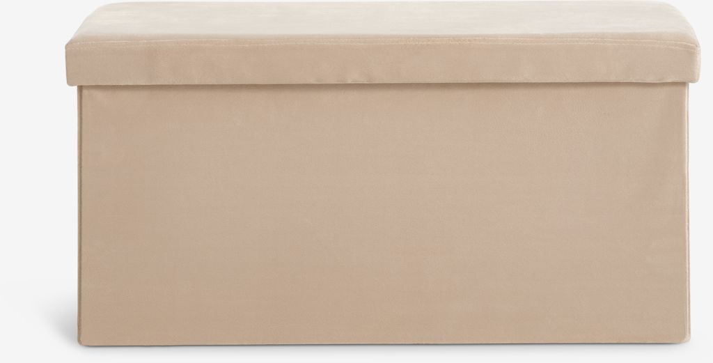 AUNING AUNING pouf 76x38 with dark sand velvet