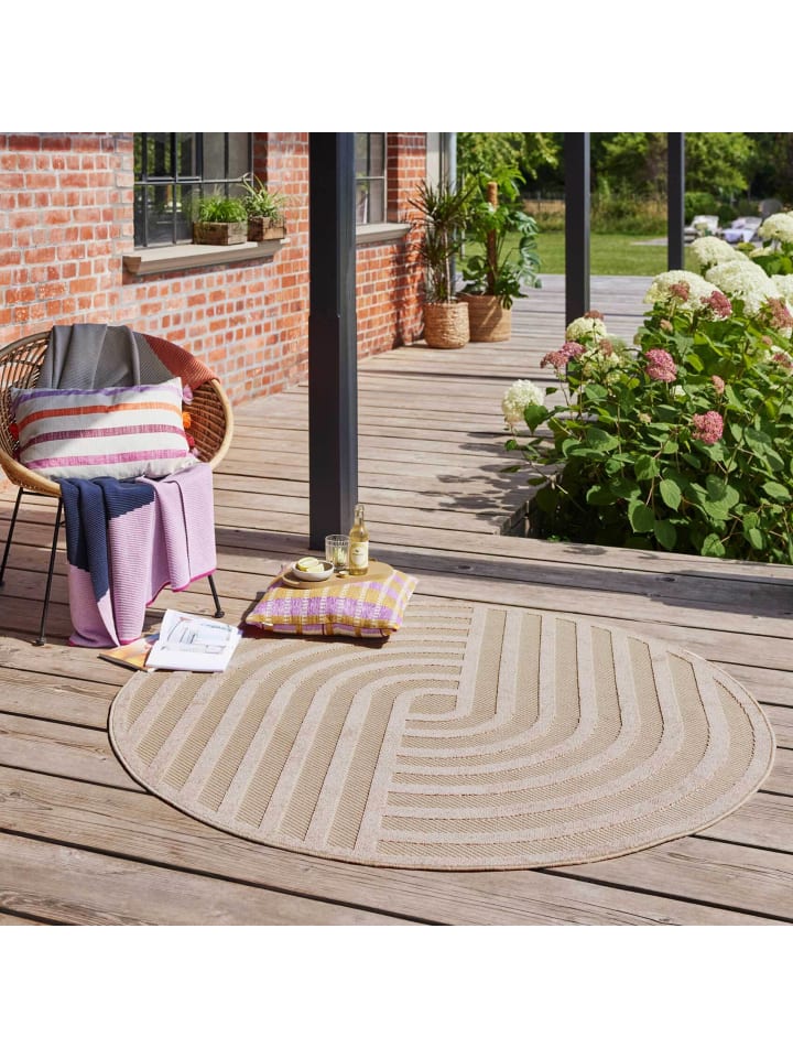 ESPRIT Outdoorteppich Spirit in beige, sand günstig kaufen 120 cm rund