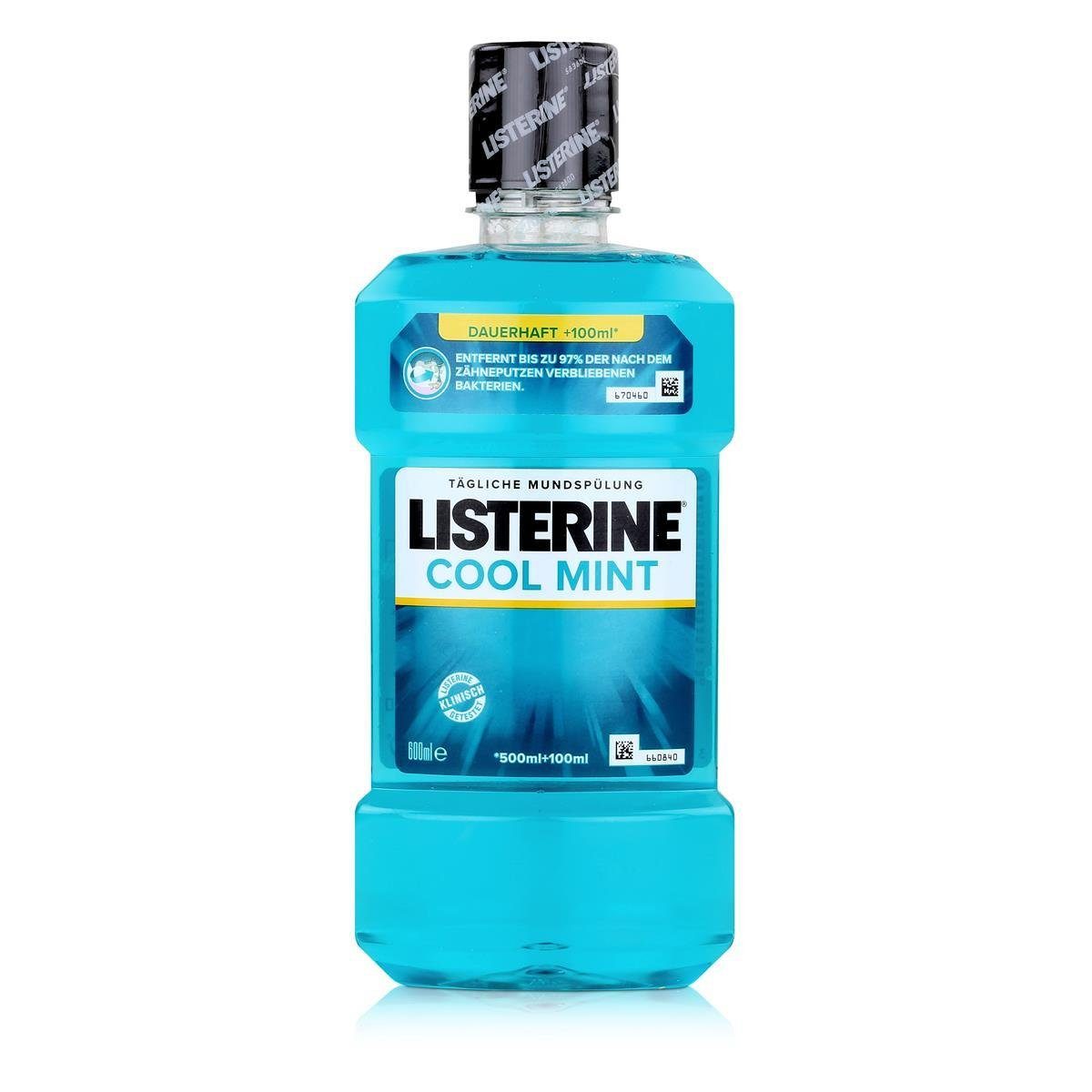 Listerine Mundspülung, Listerine Cool Mint 600ml - Mundspülung mit Minzgeschmack (1er Pack)