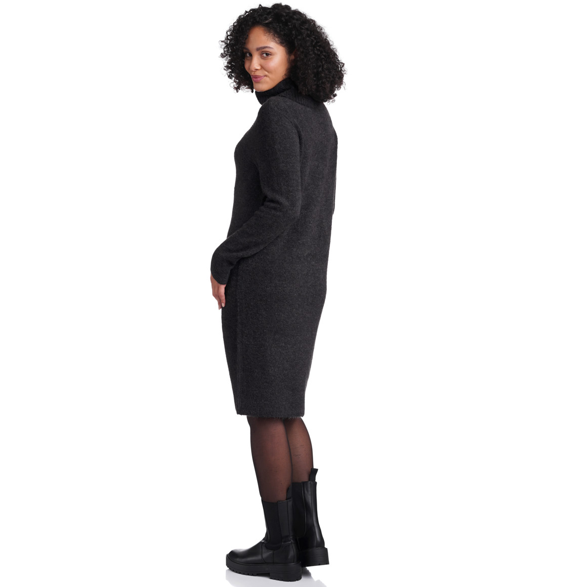 Damen Strickkleid mit Rollkragen