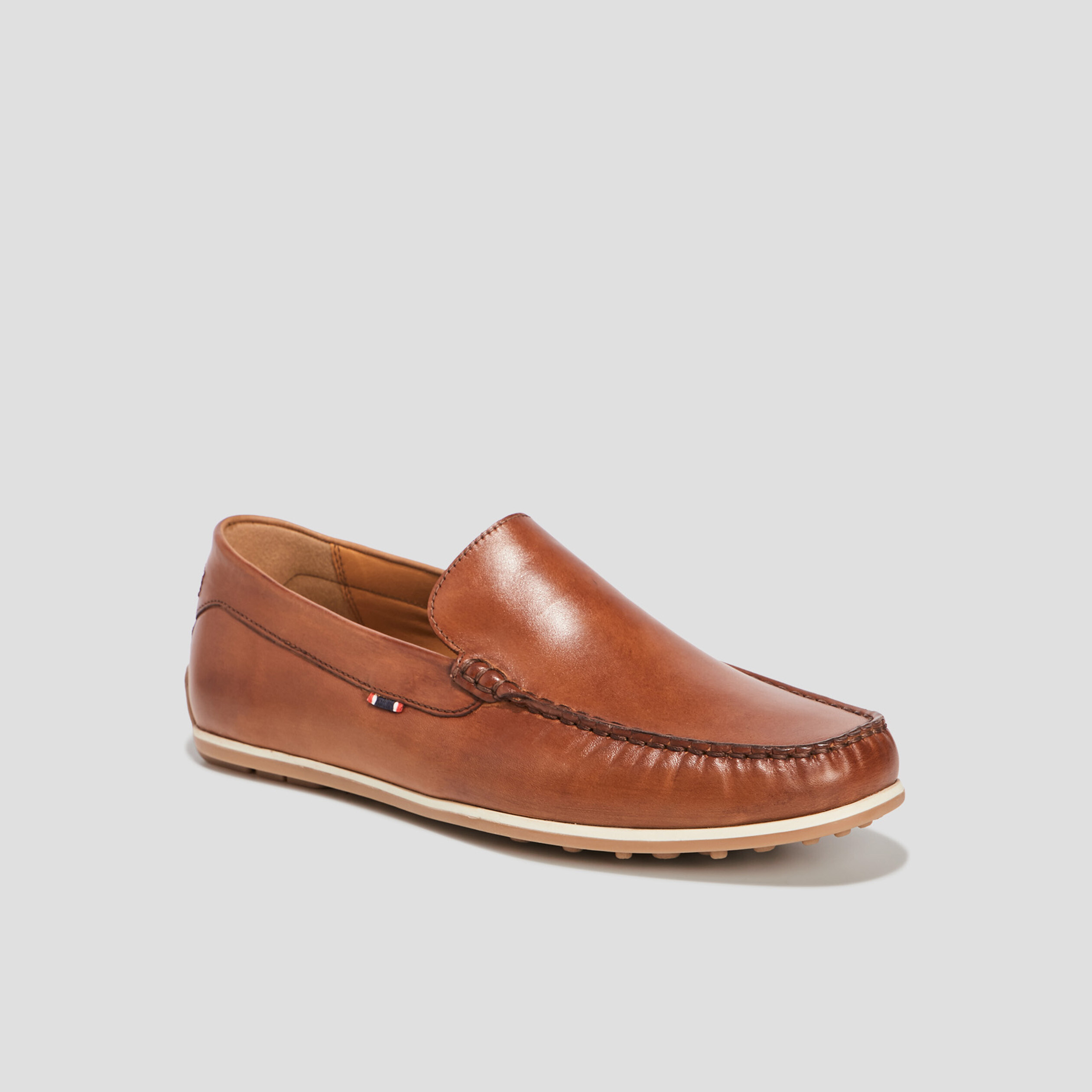 Mocassins en cuir marron homme | La Halle