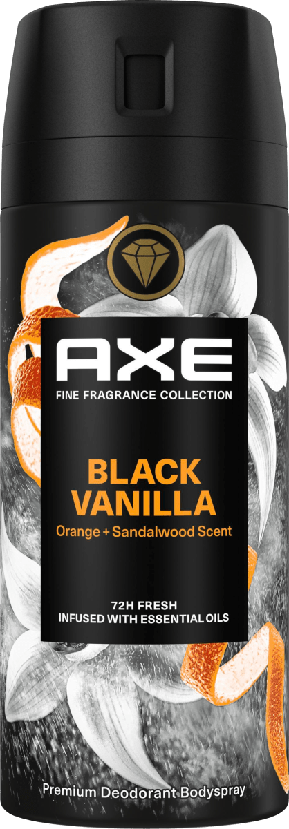 Bodyspray Black Vanilla Orange & Sandalwood Scent, 150 ml