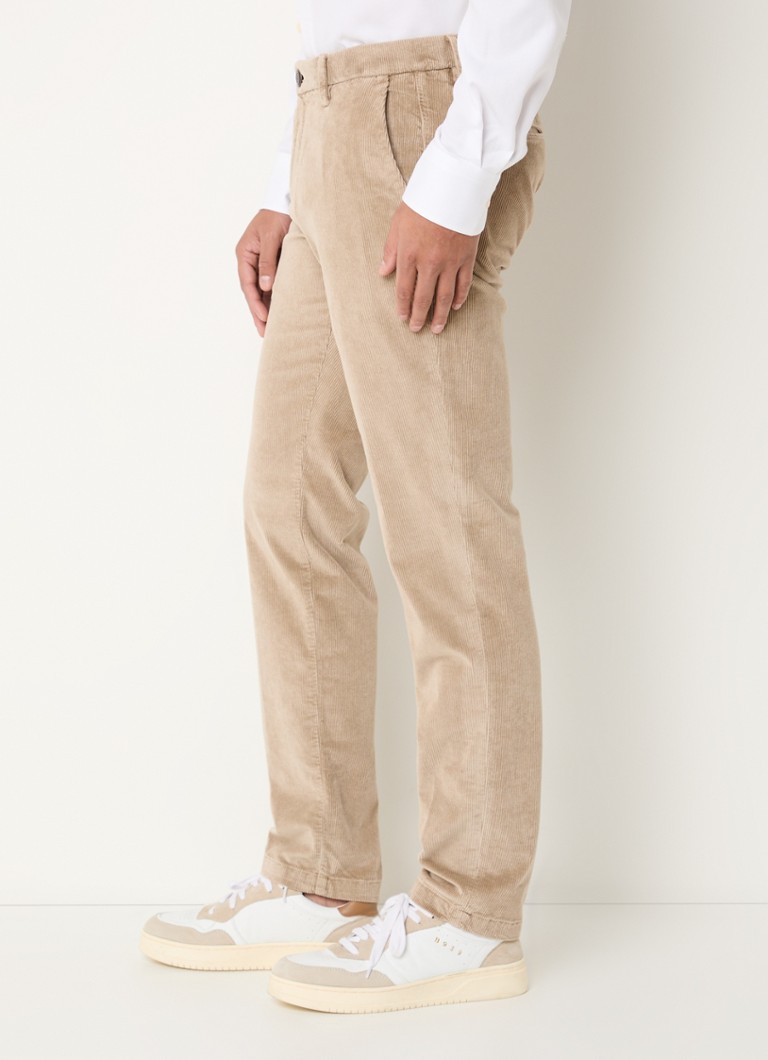 Pantaloni chino skinny din catifea reiată Boggi Milano cu buzunare interioare