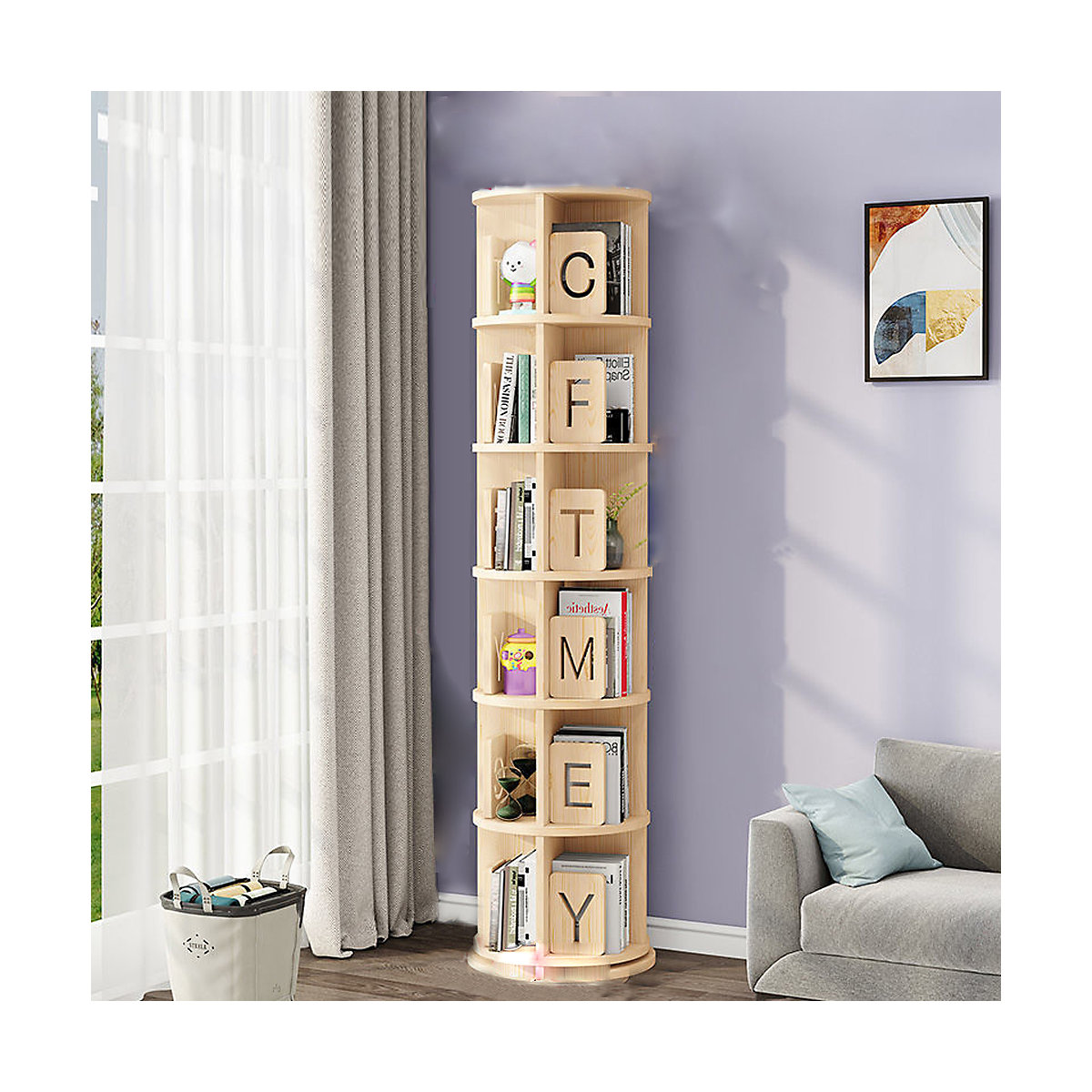 Drehbares Bücherregal