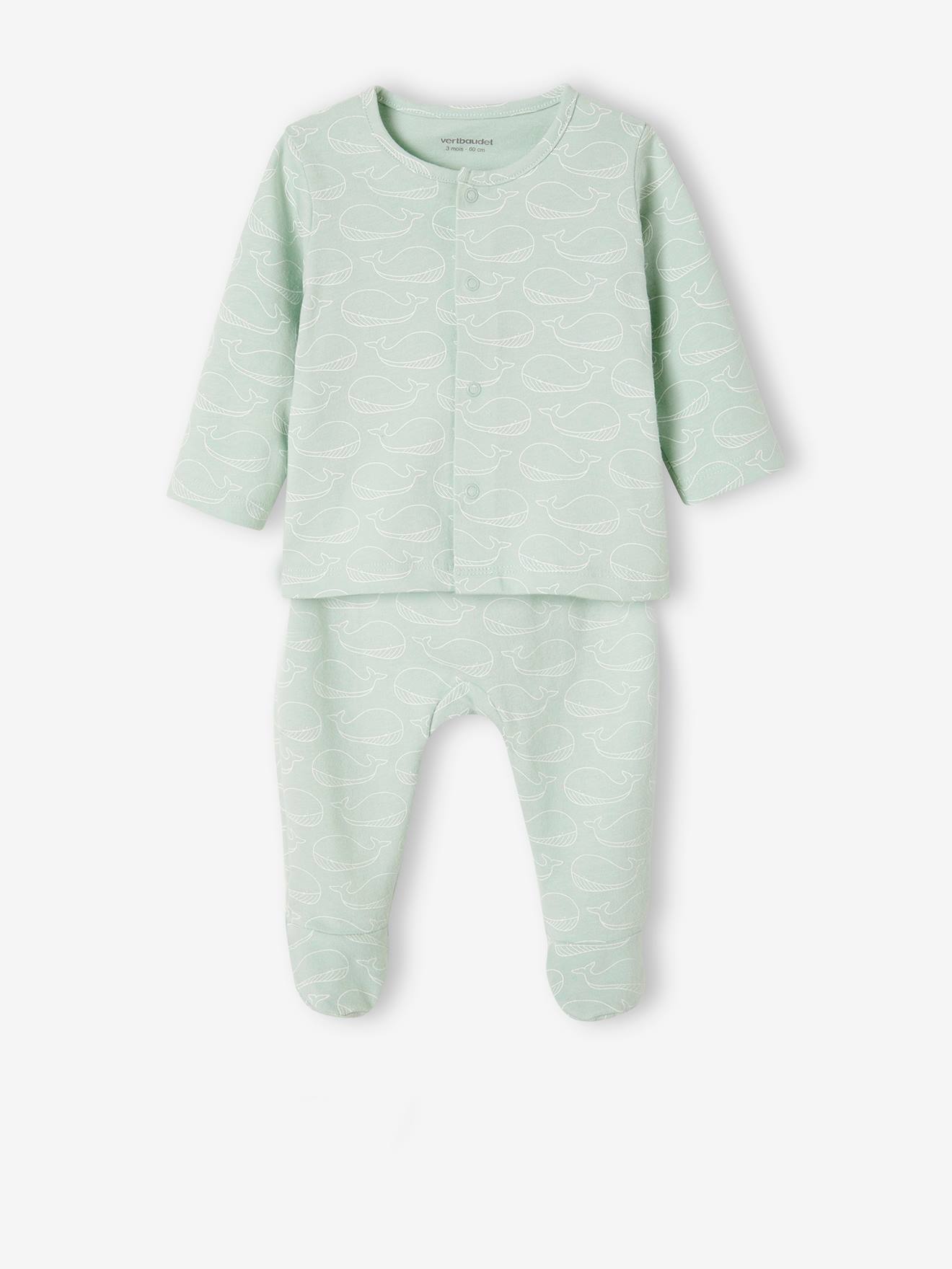 Vertbaudet 2er-Pack Baby Schlafanzüge Oeko-Tex - himmelblau