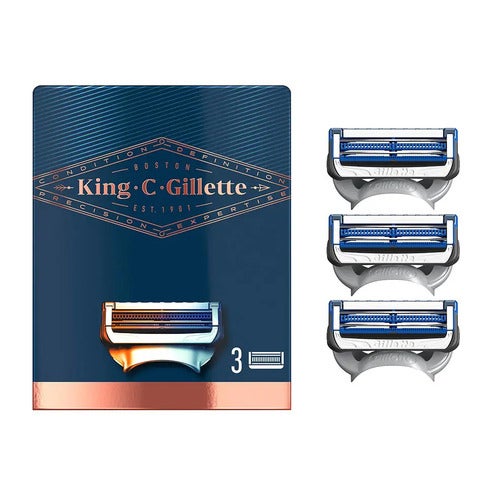 Lames de rasoir Gillette King C. Neck, lot de 3