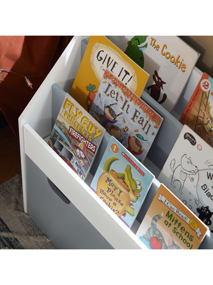 SoBuy Bücherregal in Weiß/ Hellgrau - (B)63 x (H)70 x (T)30cm günstig kaufen onesize