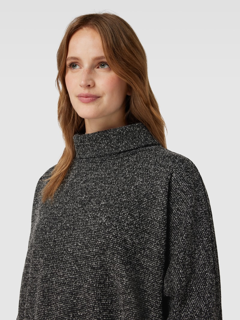 Minikleid mit Rollkragen in schwarz