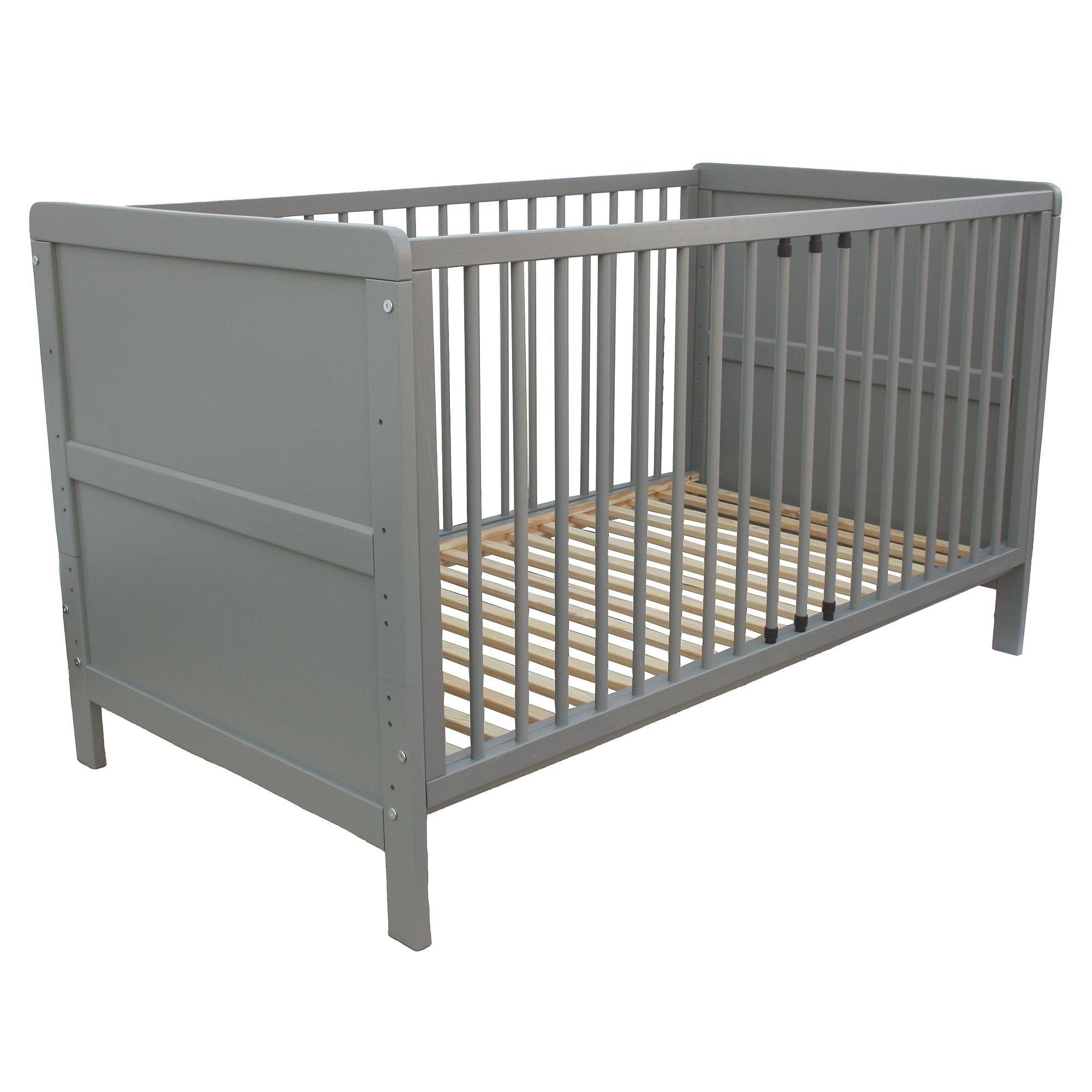 Micoland Kinderbett Kinderbett Juniorbett Beistellbett 140x70 cm 3in1 grau