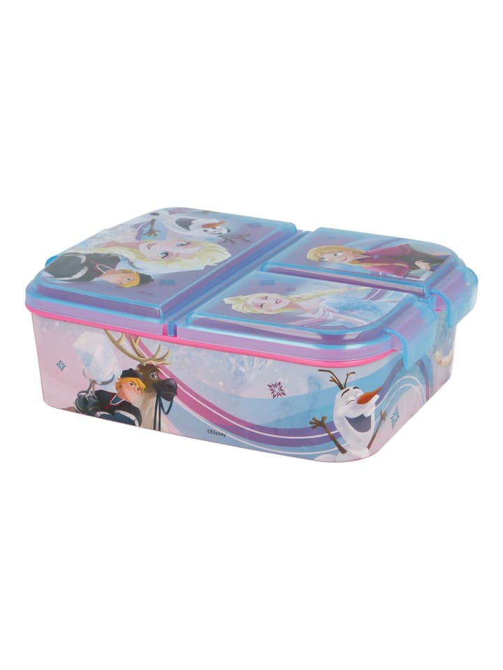 Disney Frozen Anna und Elsa Kinder Premium Brotdose Lunchbox mit 3 Fächern in Pink günstig kaufen onesize