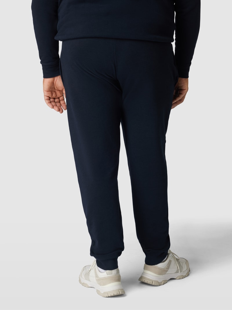 PLUS SIZE Sweatpants mit Logo-Stitching in dunkelblau