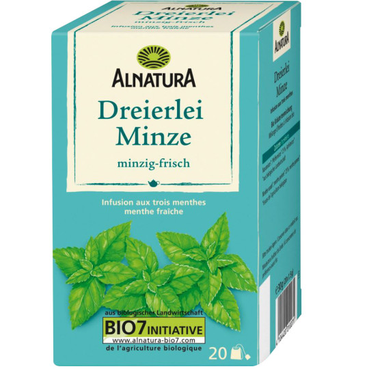 Alnatura Bio Dreierlei Minze Tee 20ST 30G