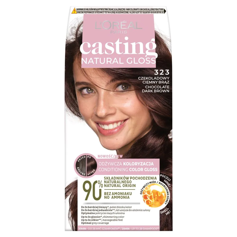Farba za kosu Casting Natural Gloss, 323 Čokoladno tamnosmeđa