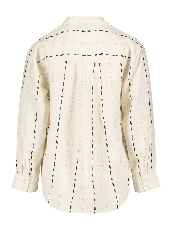 CARTOON Leinen-Bluse in Creme/ Schwarz günstig kaufen
