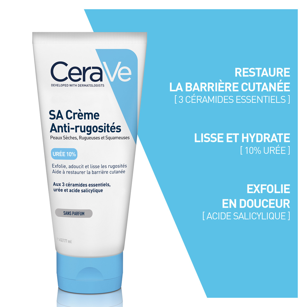 CeraVe Sa Anti-rugosités Soin corps hydratant et lissant pour les peaux sèches et rugueuses