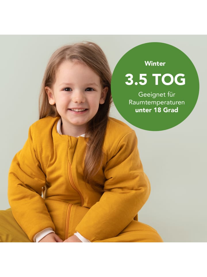 Schlummersack Schlafsack mit Füßen, 3.5 TOG in Orange günstig kaufen 122/128