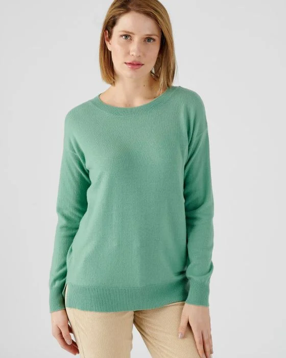 Pull col rond en pur cachemire