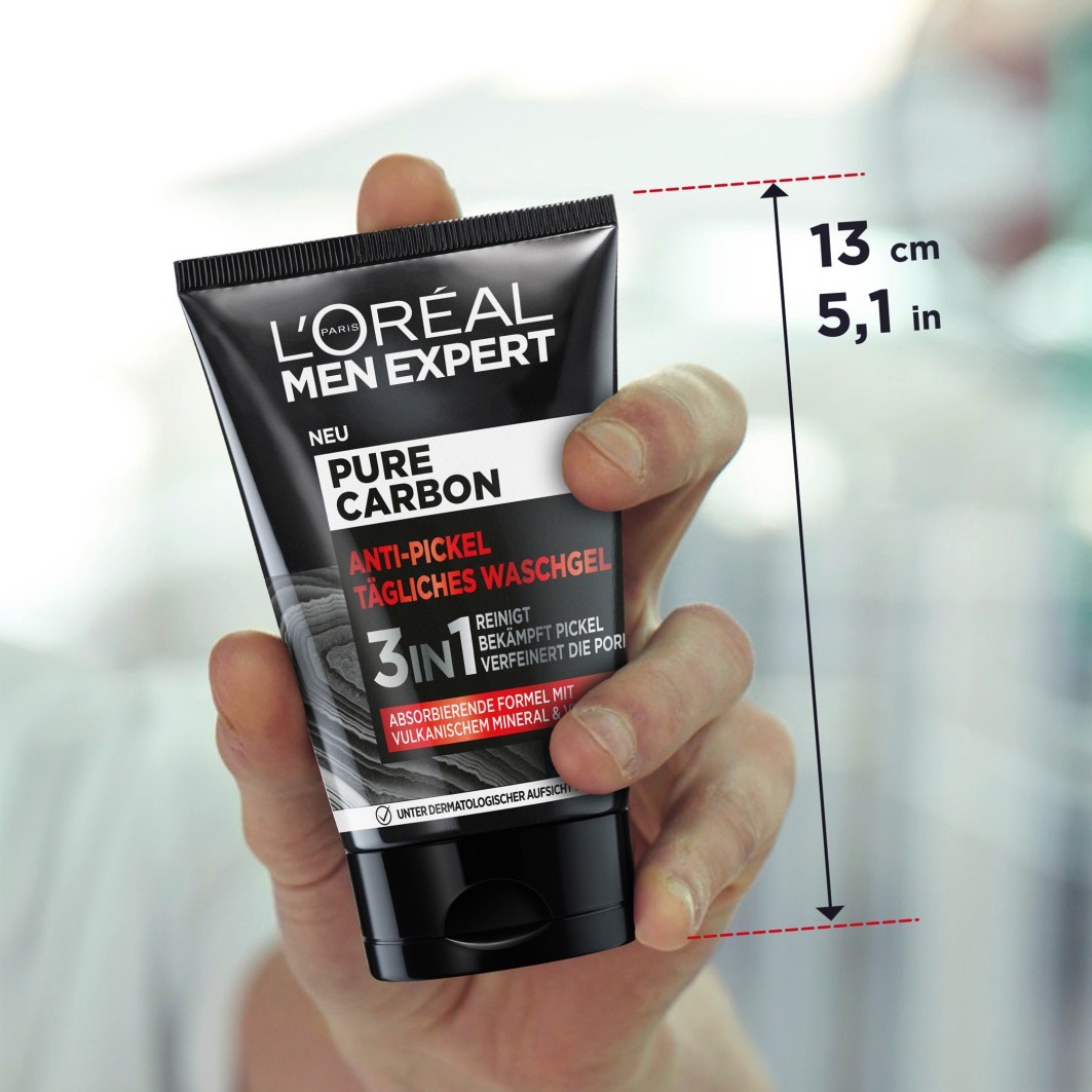 Men Expert Pure Carbon Anti-Pickel Tägliches Waschgel