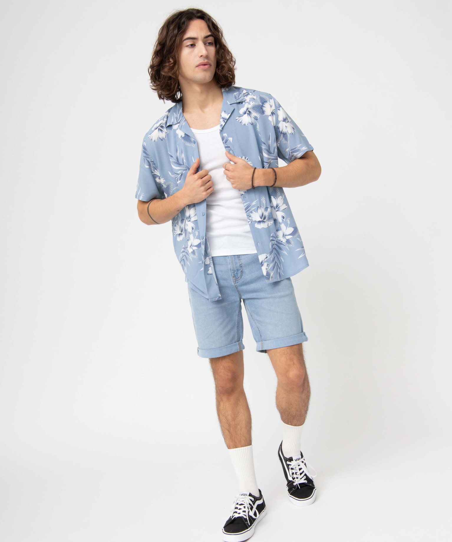 Chemise homme à manches courtes en viscose fluide imprimée imprime | GEMO