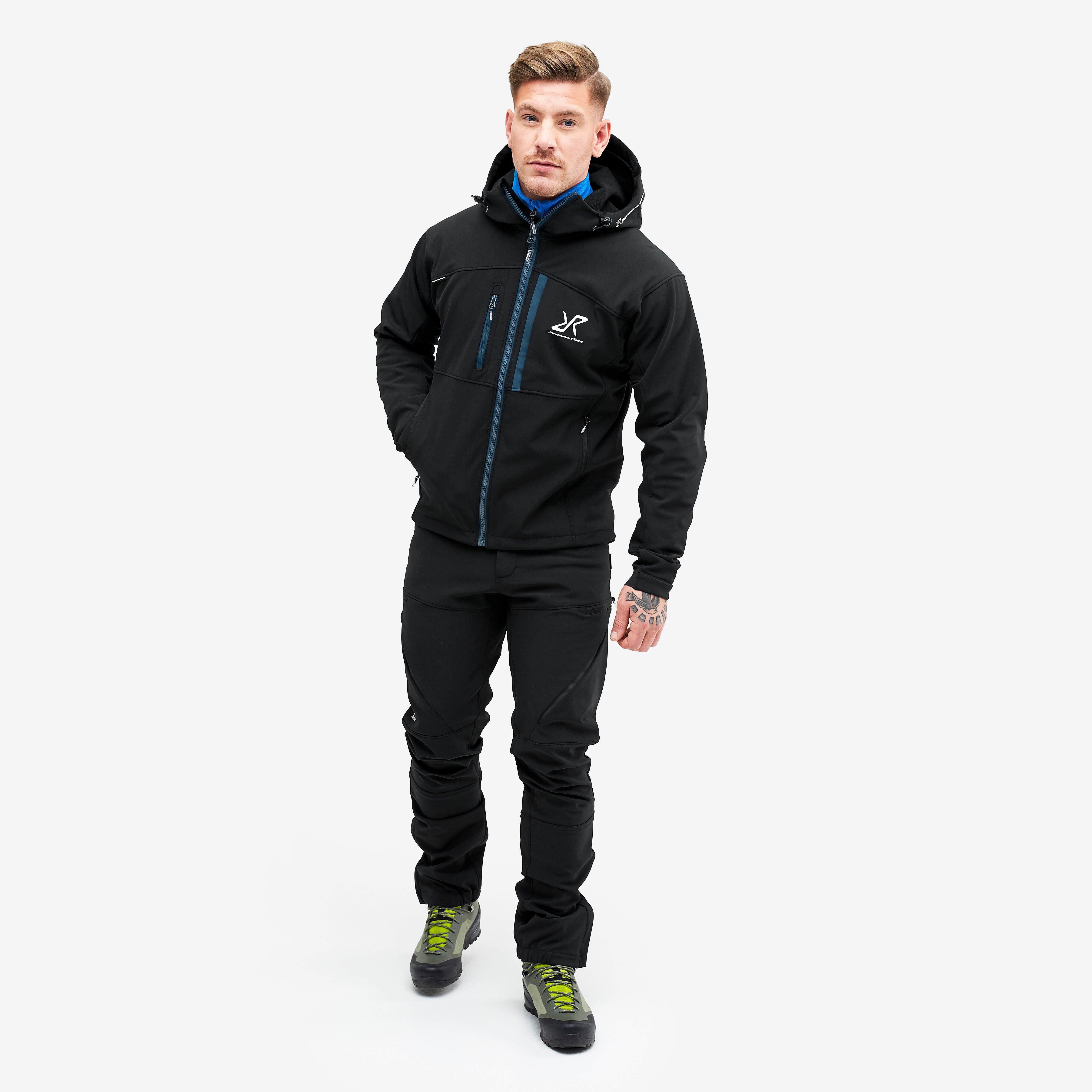 Hiball Jacket Homme Black/Dark Ocean