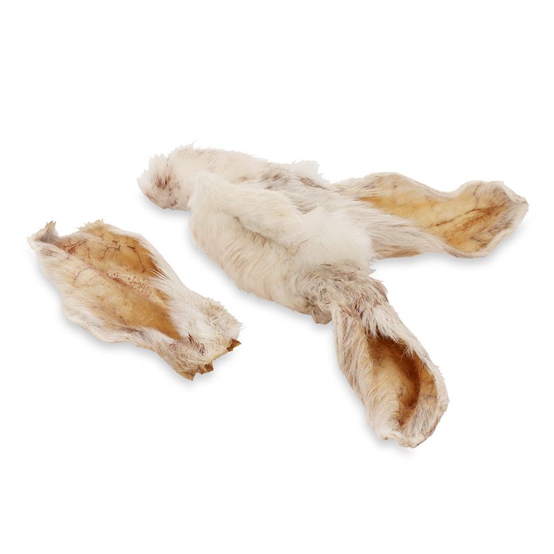 Probierpaket Wolf of Wilderness Kauohren mit Fell - von Rind & Kaninchen