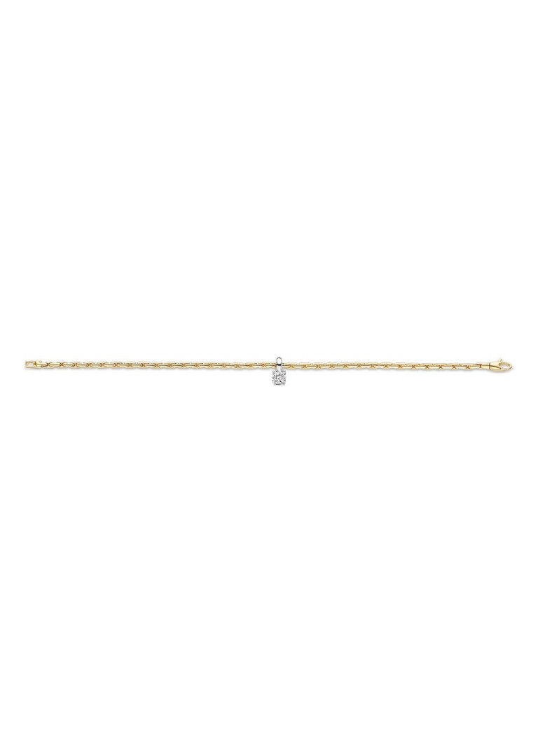 Blush Bracelet of 14 carat yellow gold with cubic zirconia 2156BZI