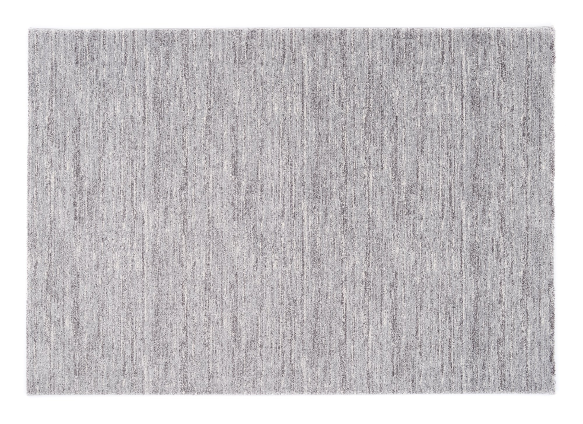 Webteppich Melange Uni Grau 160 x 230 cm