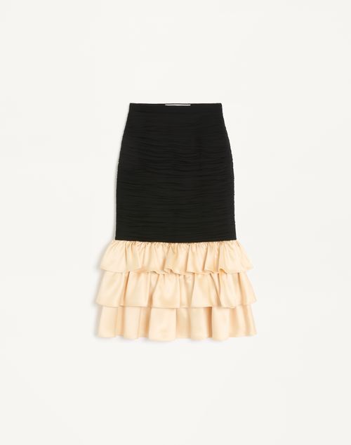 Saia midi em georgette leve