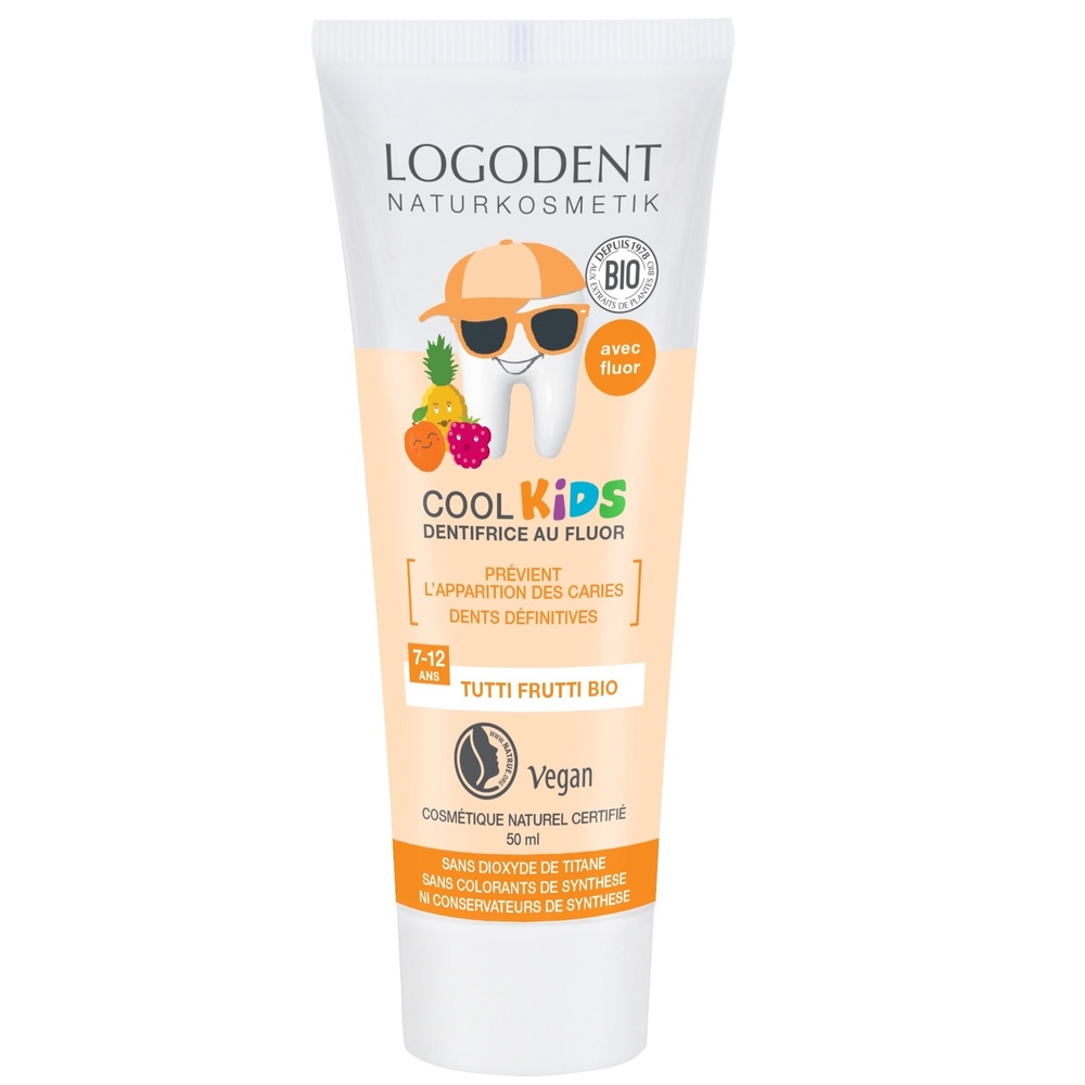 logona Dentifrice gel Cool Kids Tutti Frutti au fluor 50ml Dentifrices enfants