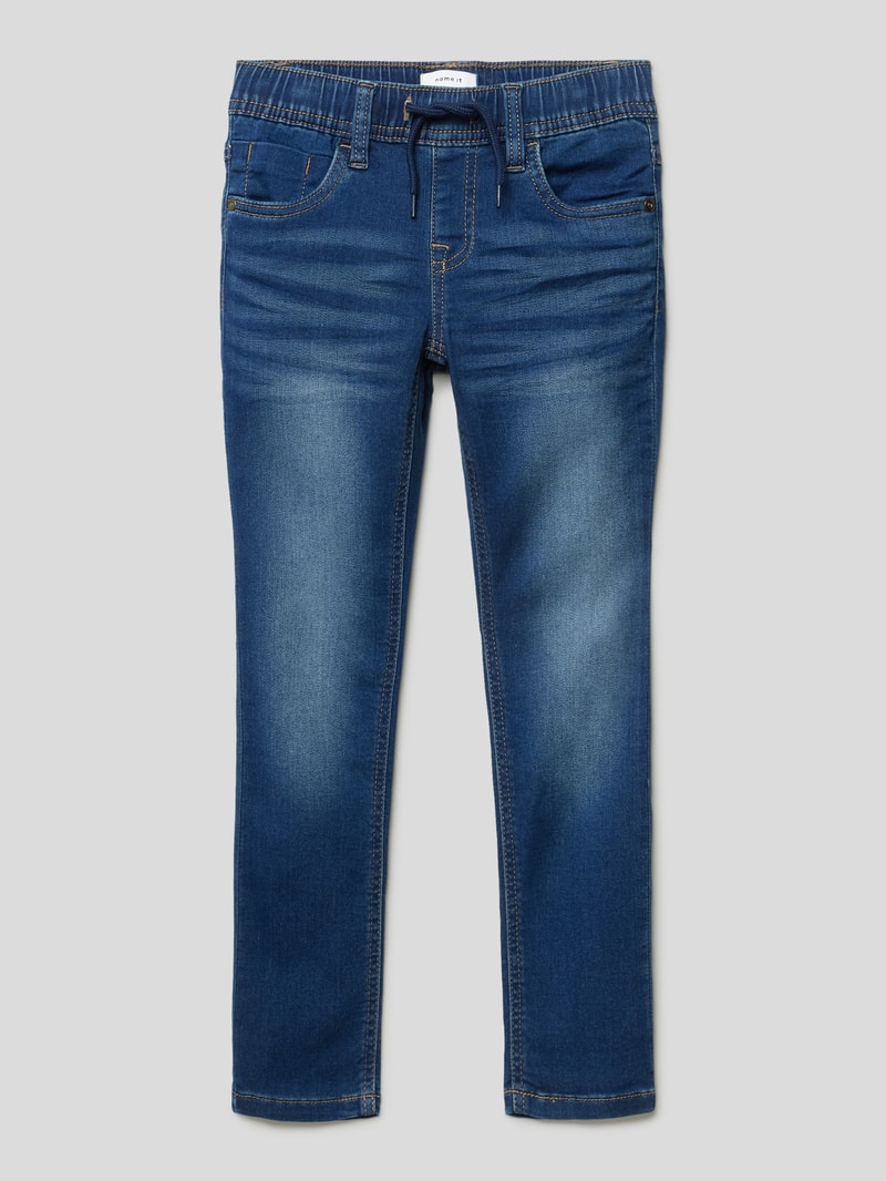 Jeans mit elastischem Bund Modell 'ROBIN' in dunkelblau