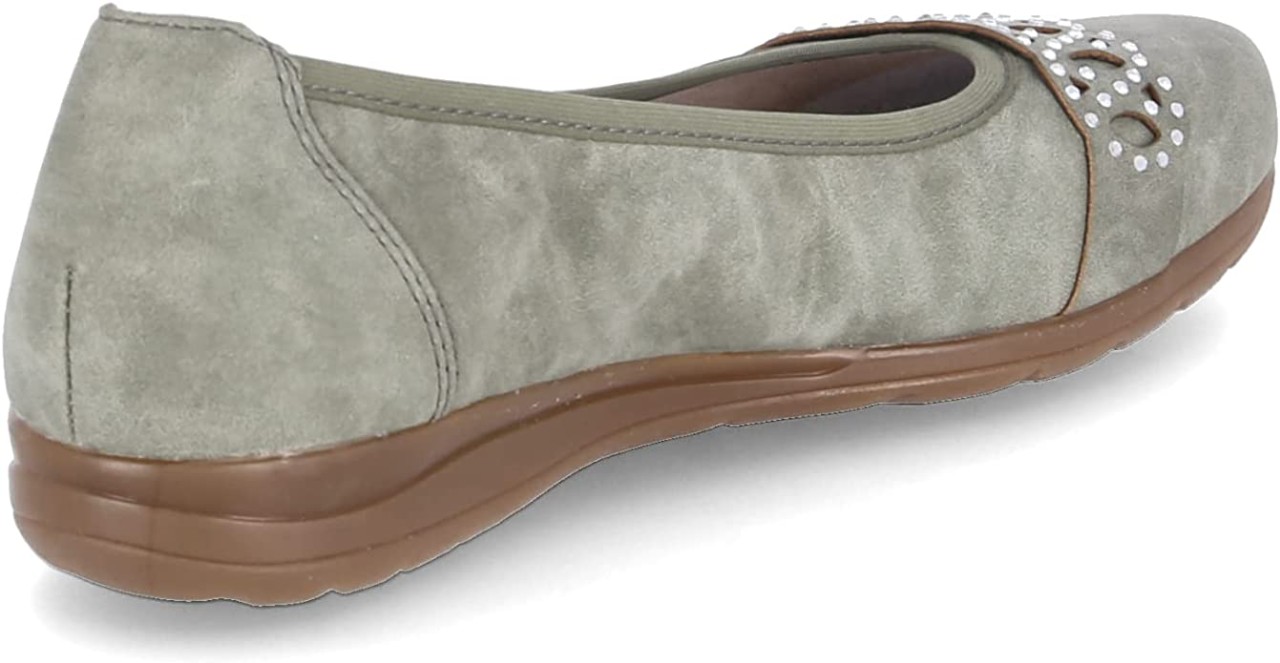 RIEKER Ballerinas grün FSK Damen Halbschuhe