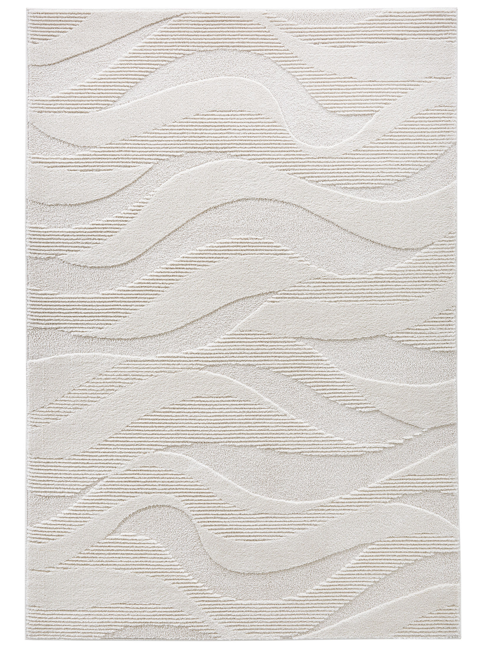 Onde Moderner Teppich, Creme