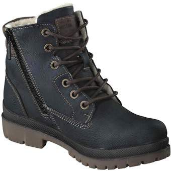 Mustang Schnür Boot in blau
