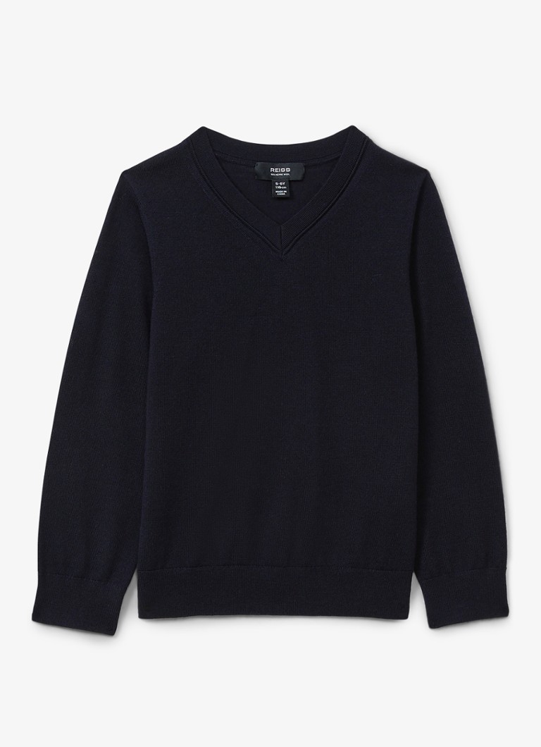 Pull en laine fine Reiss Earl à col en V