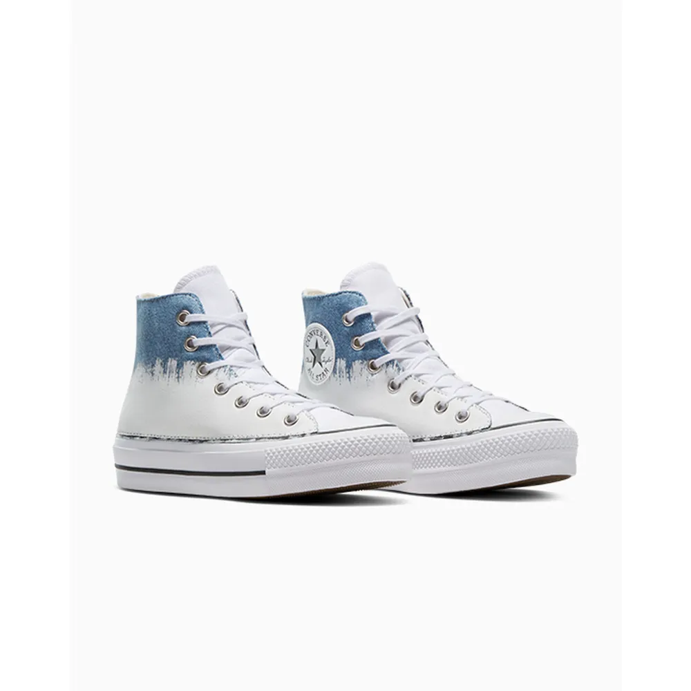 Converse Chuck Taylor All Star Lift Denim Paint A10226C / weiss