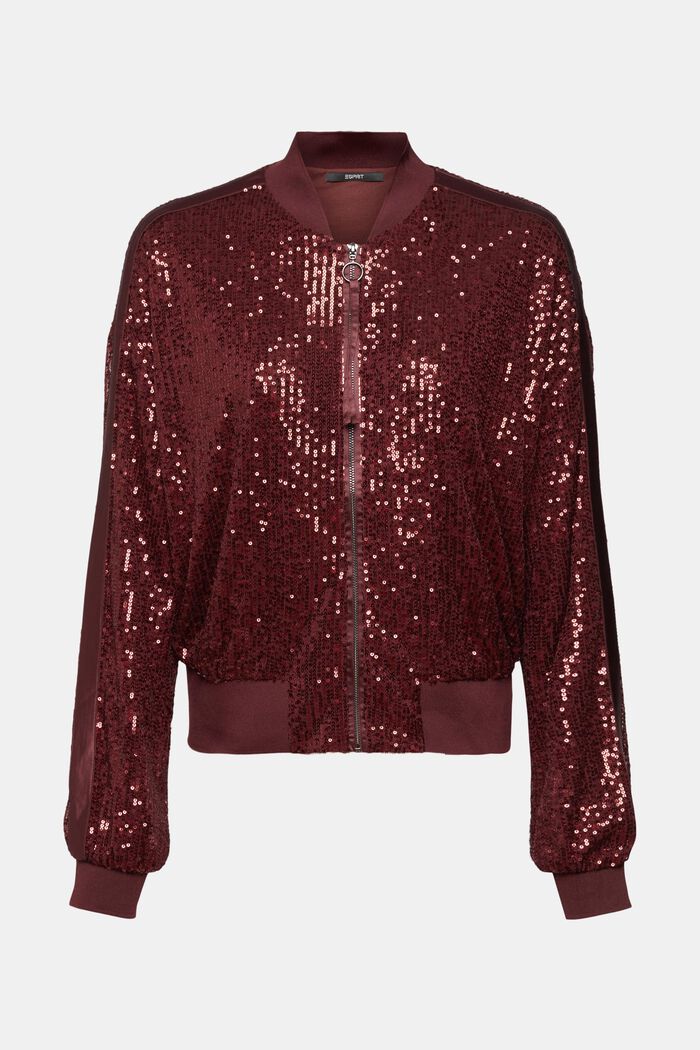Bomberjacke mit applizierten Pailletten
