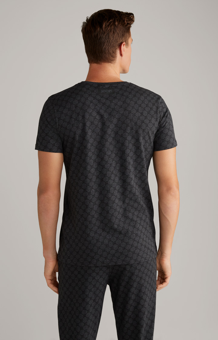 Loungewear T-Shirt in Anthrazit meliert