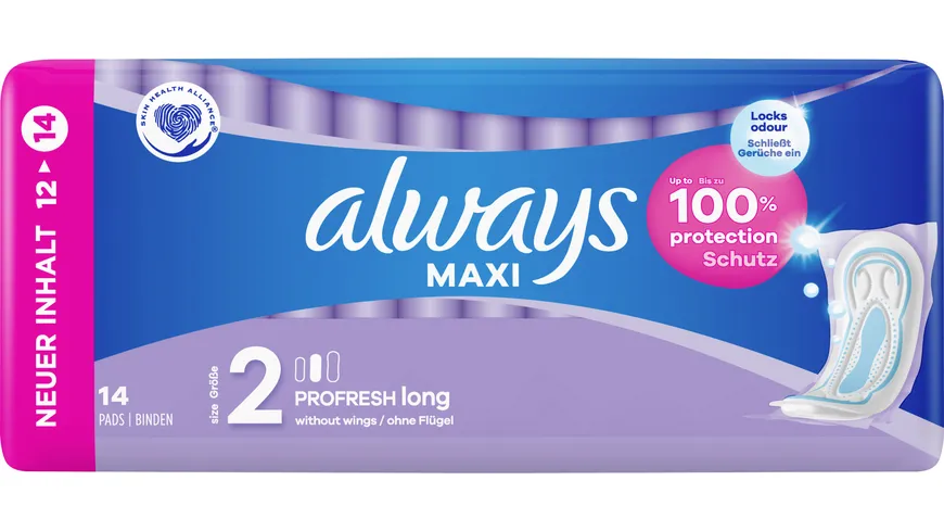 Always MAXI Damenbinden ProFresh Long 14ST