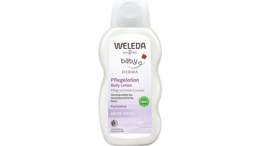 WELEDA BABY DERMA WEIßE MALVE Pflegelotion 200 ml