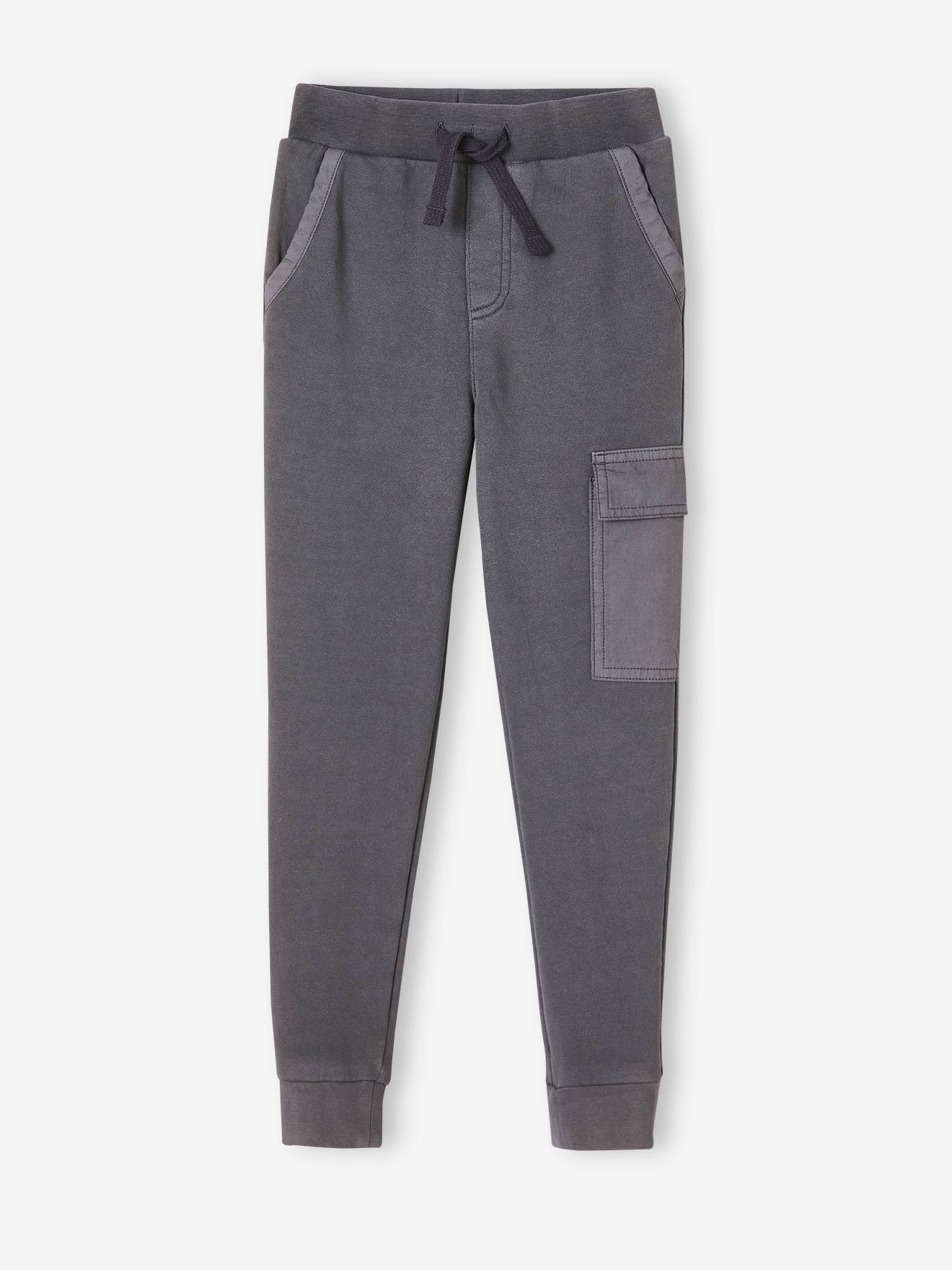 Pantalon jogger en molleton bi-matière garçon noisette