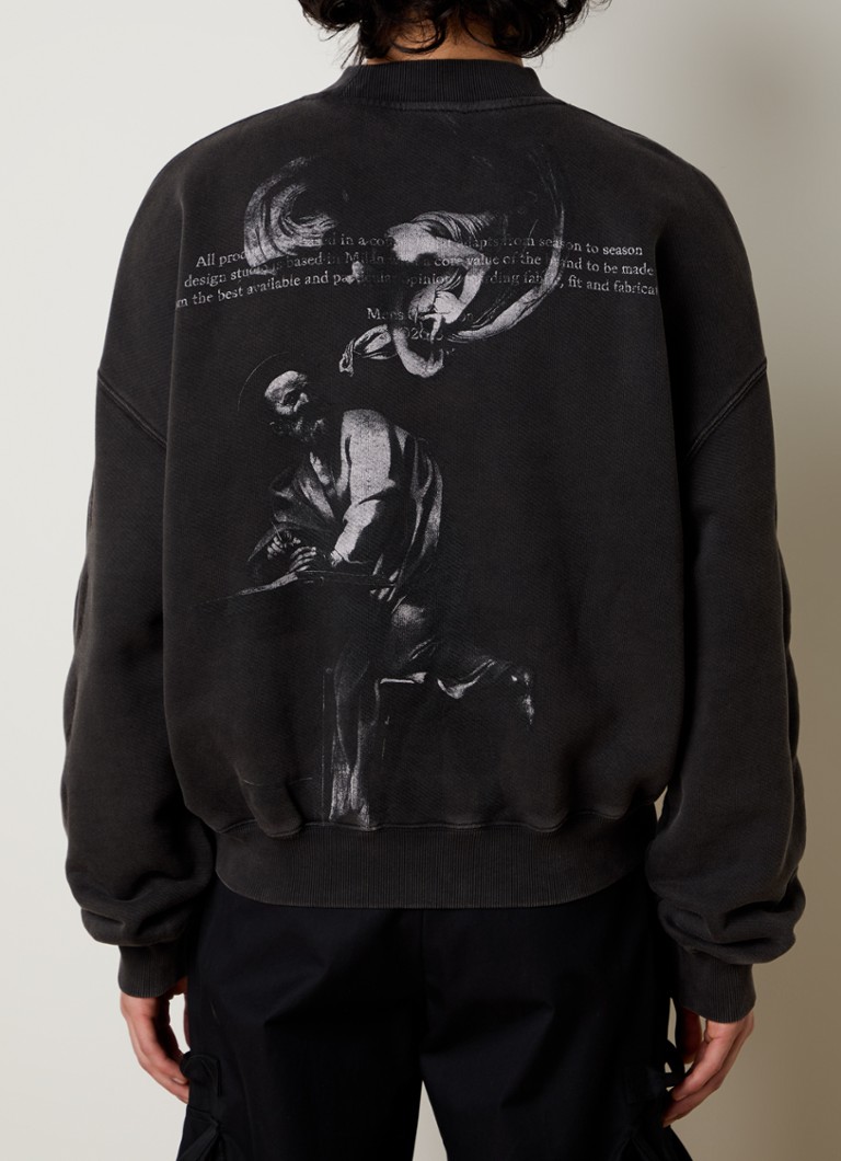 Off-White Matthew džemper s logotipom i printom na leđima
