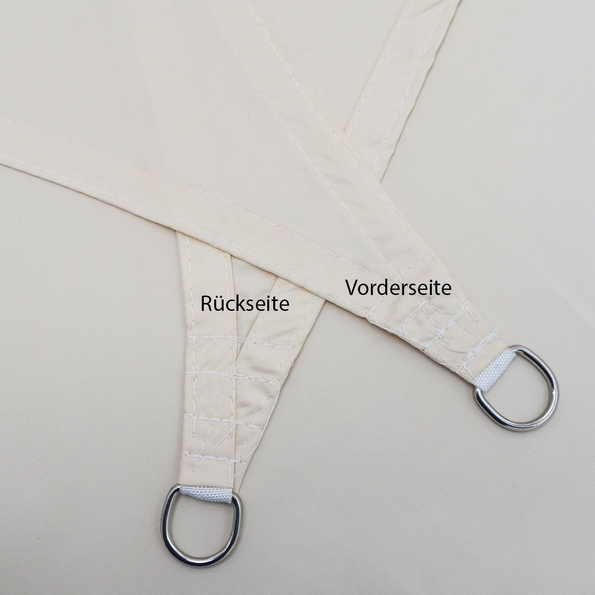 AMANKA 7x7x7 beiges wasserabweisendes Polyester Sonnensegel