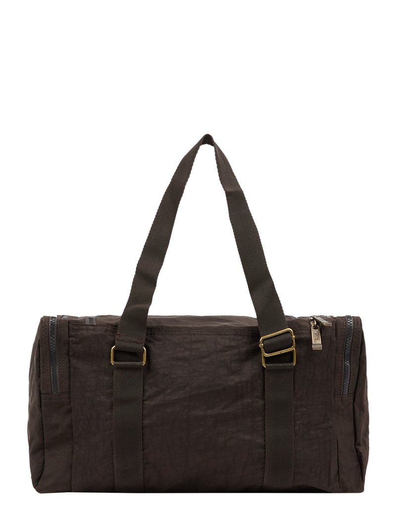 Weekender mit Logo in mittelbraun