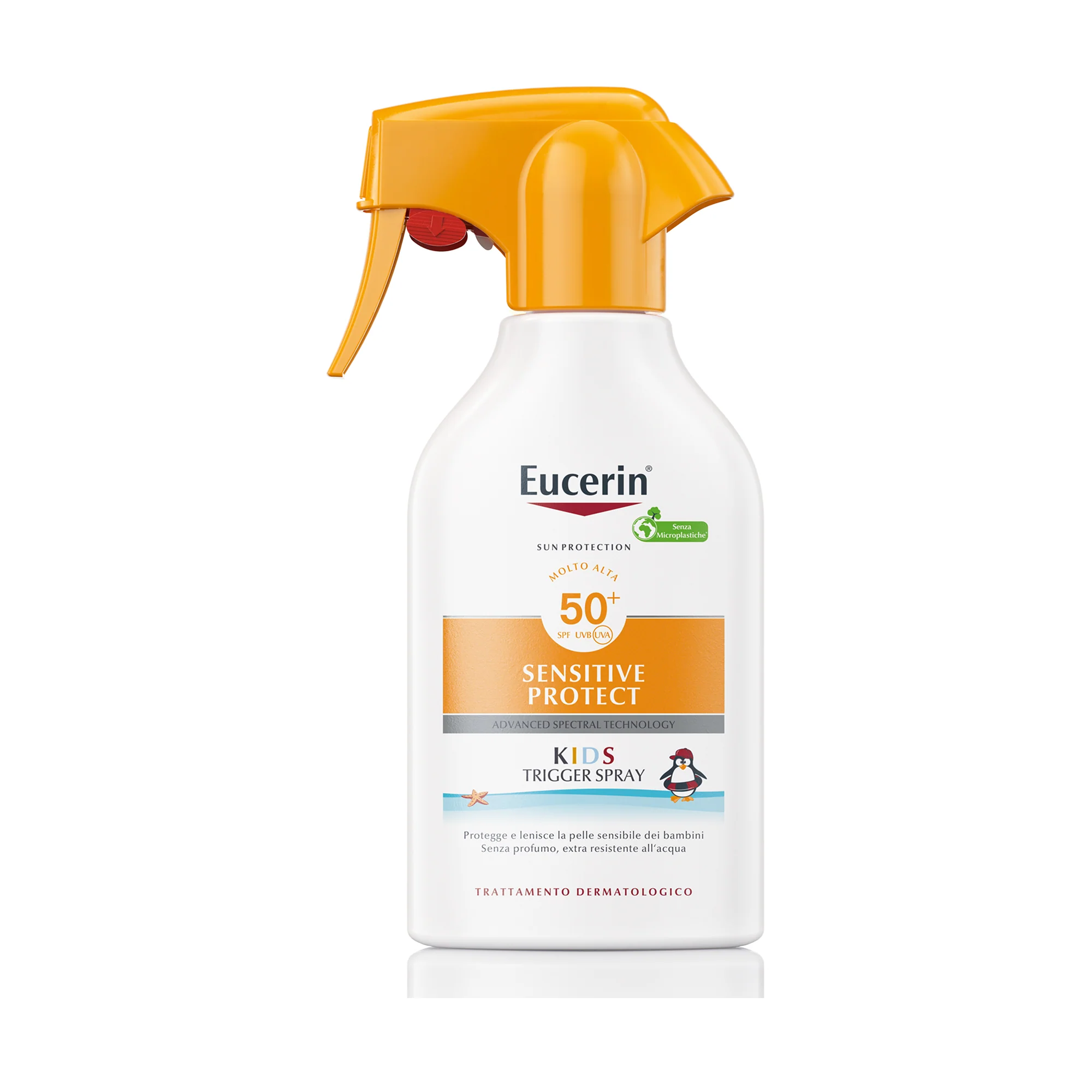 Solbeskyttelse Sensitive Protect Kids Trigger Sun Spray SPF50+ - Børns solcreme, Højbeskyttende solspray til kroppen, Børneprodukter