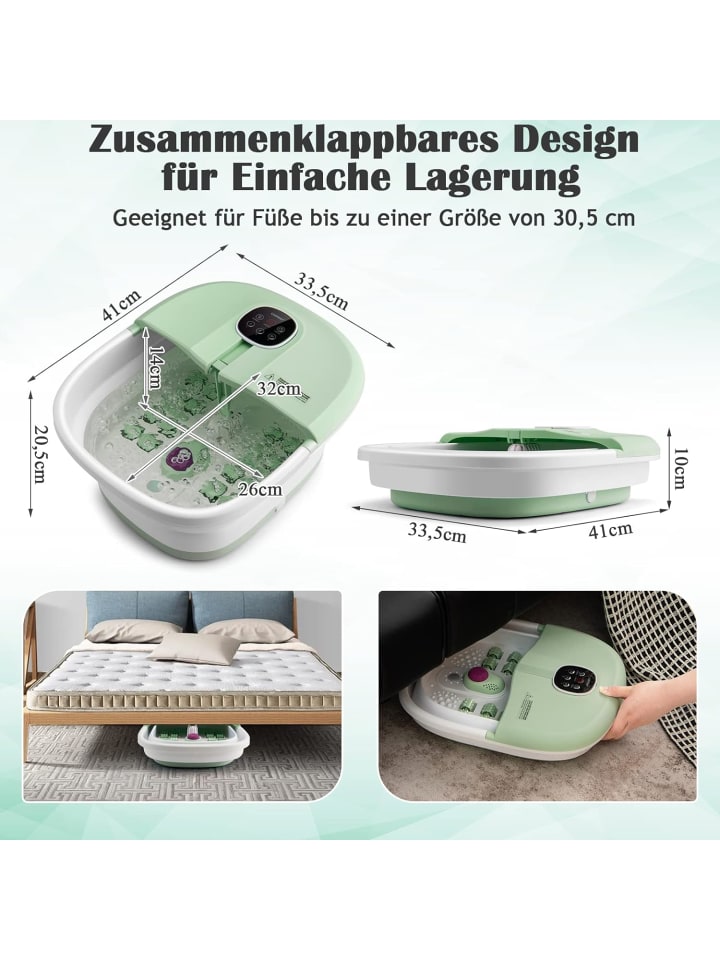 COSTWAY Fußbad Massagegerät in Grün günstig kaufen 41 cm