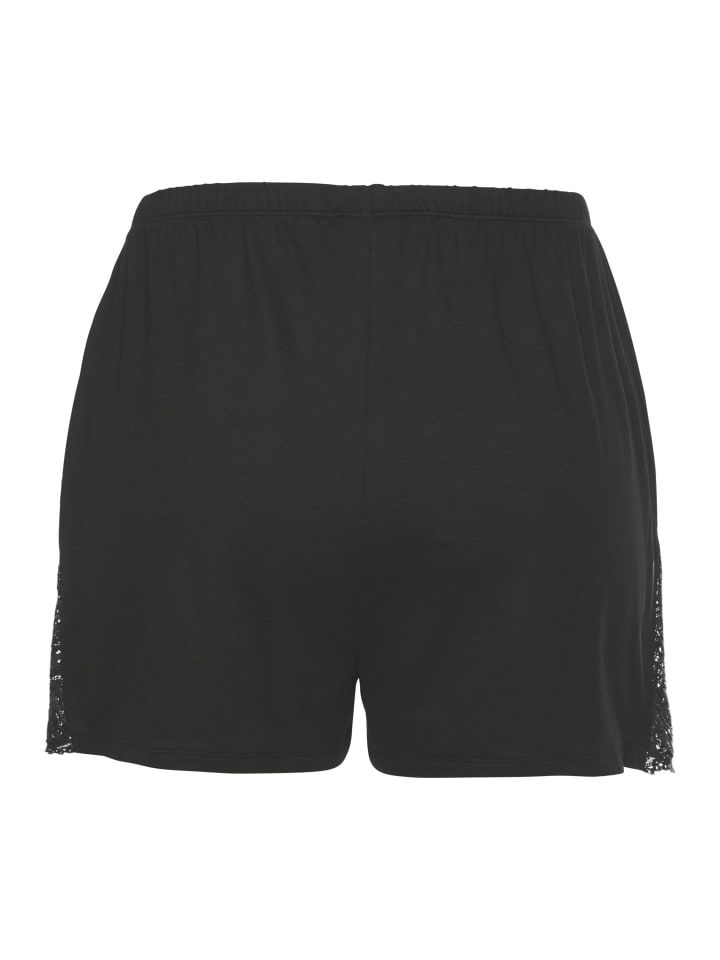 LASCANA Schlafshorts in schwarz günstig kaufen