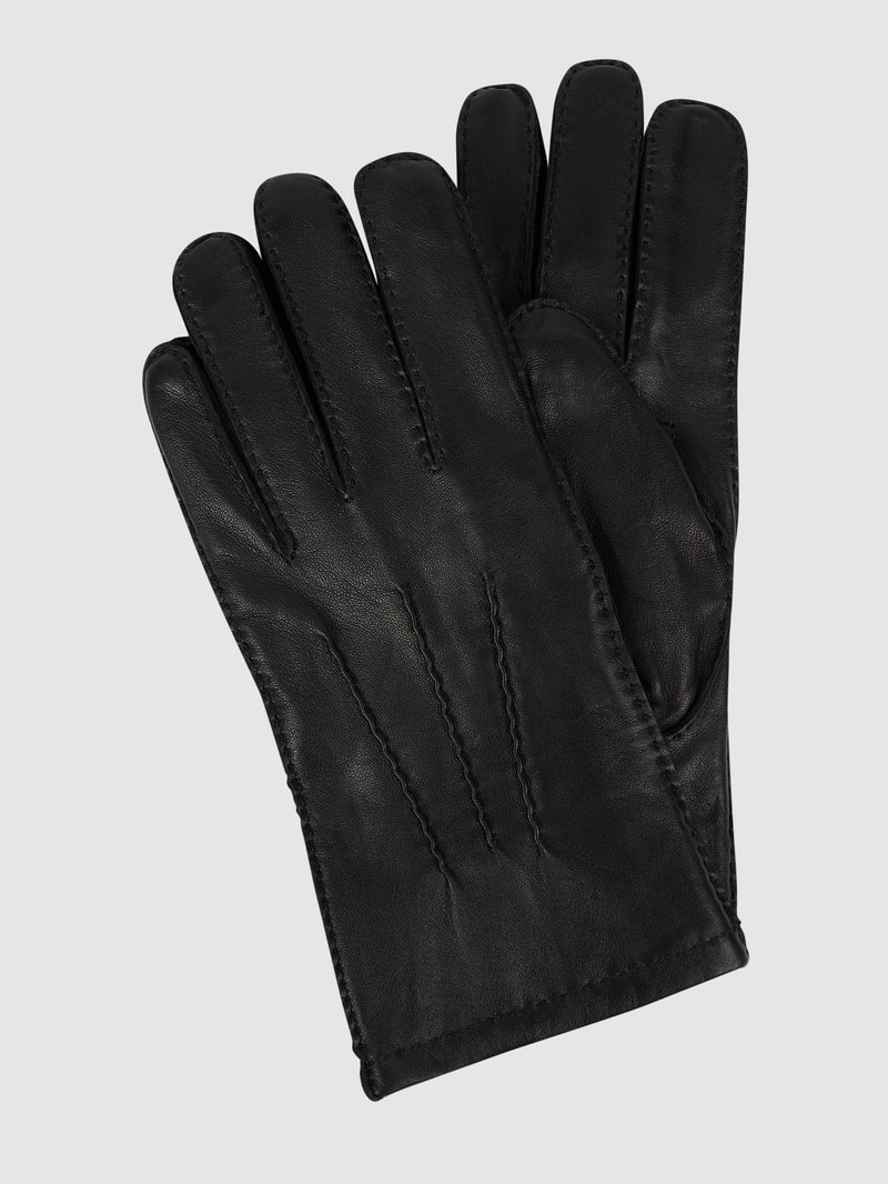 Lederhandschuhe aus Lammnappa in schwarz