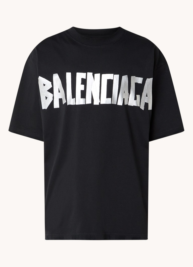Nadrozmerné tričko Balenciaga s logom a potlačou na chrbte