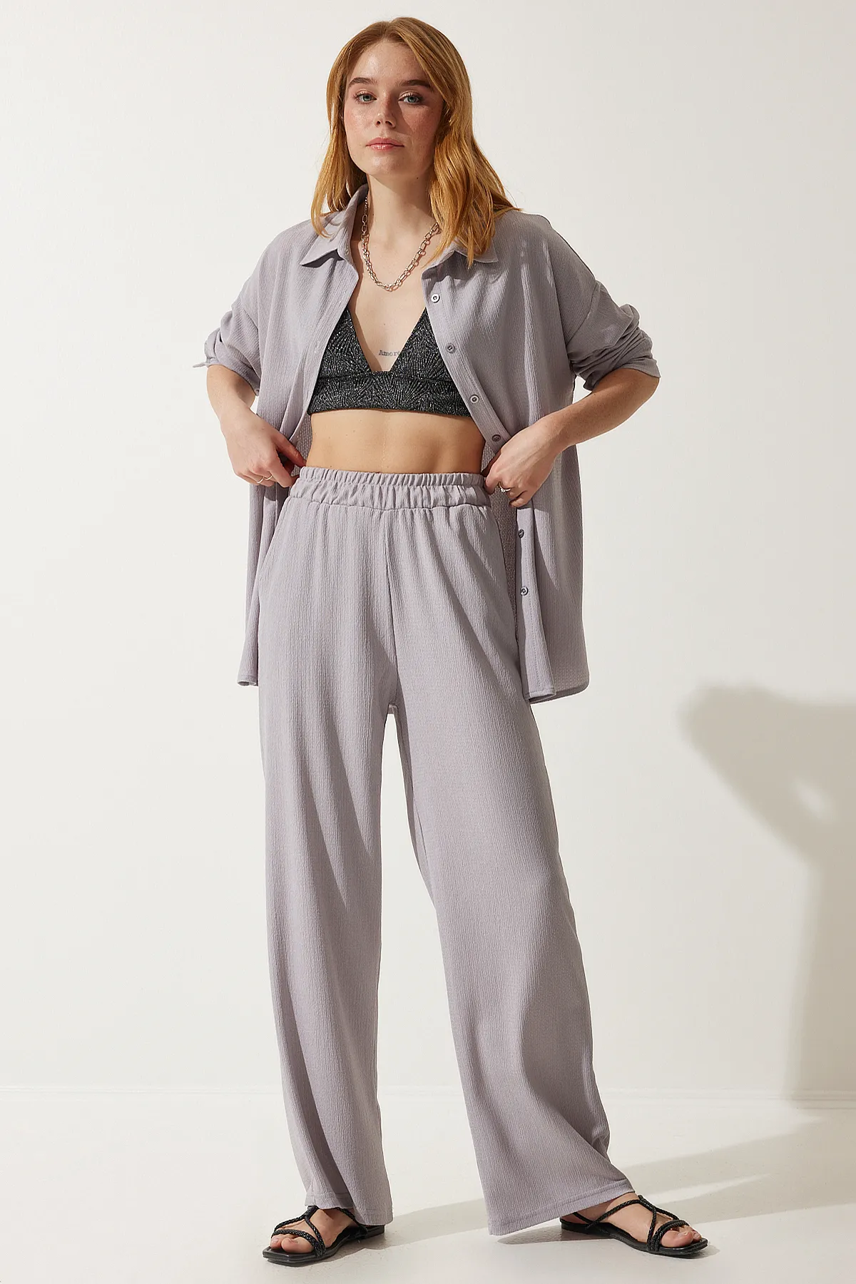 Happiness İstanbul  Zweiteiler - Grau - Regular Fit